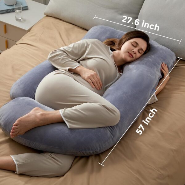 omcozy Pregnancy Pillows for Sleeping, U Shaped Full Body Maternity Pillow - Image 4