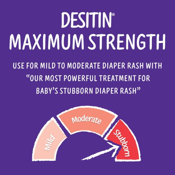 Desitin Maximum Strength Baby Diaper Rash Cream, 40% Zinc Oxide for Treatment - Image 3