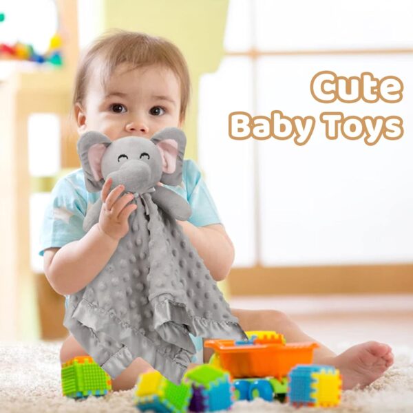 Pro Goleem Elephant Security Blanket, Soft Lovey Unisex, Grey 16 Inch - Image 4