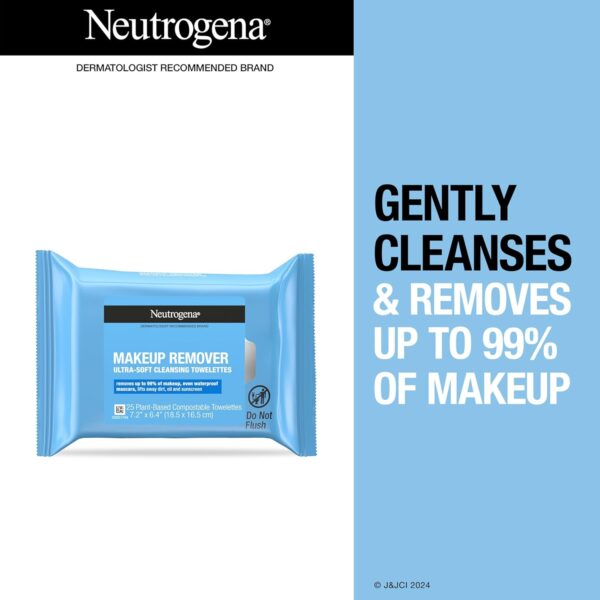 Neutrogena Makeup Remover Wipes, Daily Facial Cleanser Towelettes - Image 2
