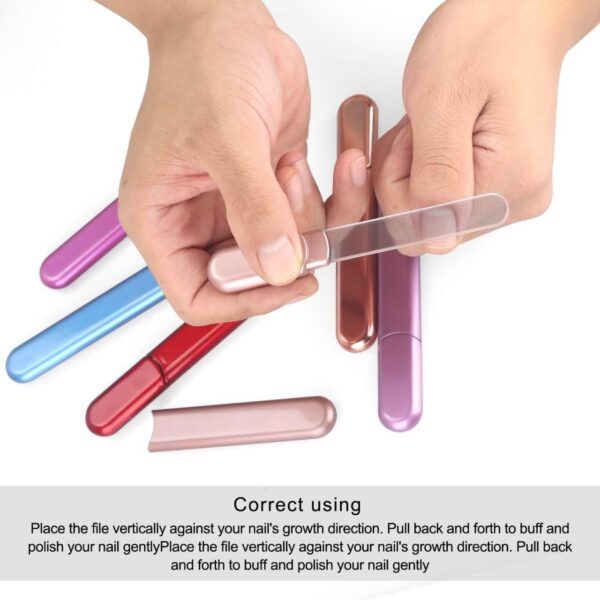 Premium Glass Nail File with Case, Crystal Diamond Salon Best Beauty - Image 3