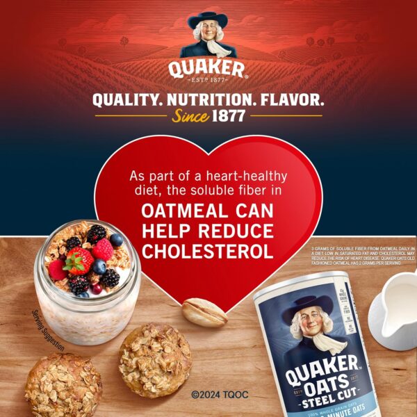 Quaker Quick 1-Minute Oatmeal, Non GMO Project Verified, 2.5 Pound (Pack of 2) - Image 2
