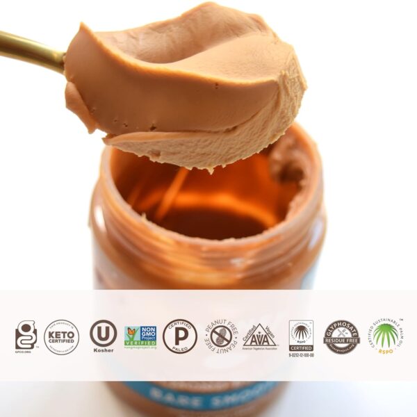 Barney Butter Almond Butter, Bare Smooth, 16 Ounce Jar, No Added Sugar or Salt - Image 3