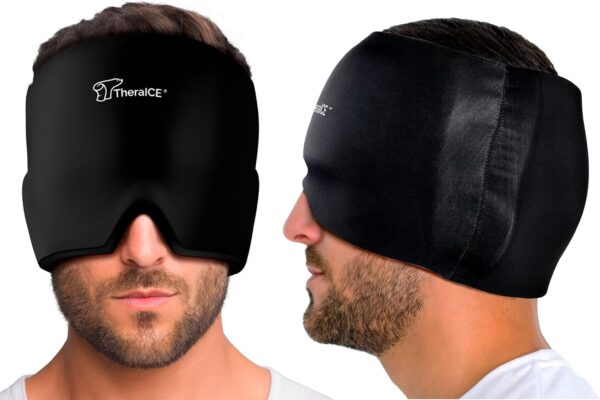 TheraICE Migraine Relief Cap, Soothing Headache Hat Ice Pack Mask - Image 2