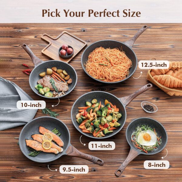 SENSARTE Nonstick Frying Pan Skillet, Swiss Granite Coating Omelette Pan - Image 4