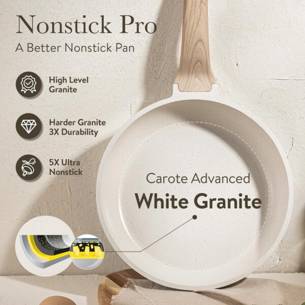 CAROTE 21Pcs Pots and Pans Set, Nonstick Cookware Sets - Image 4